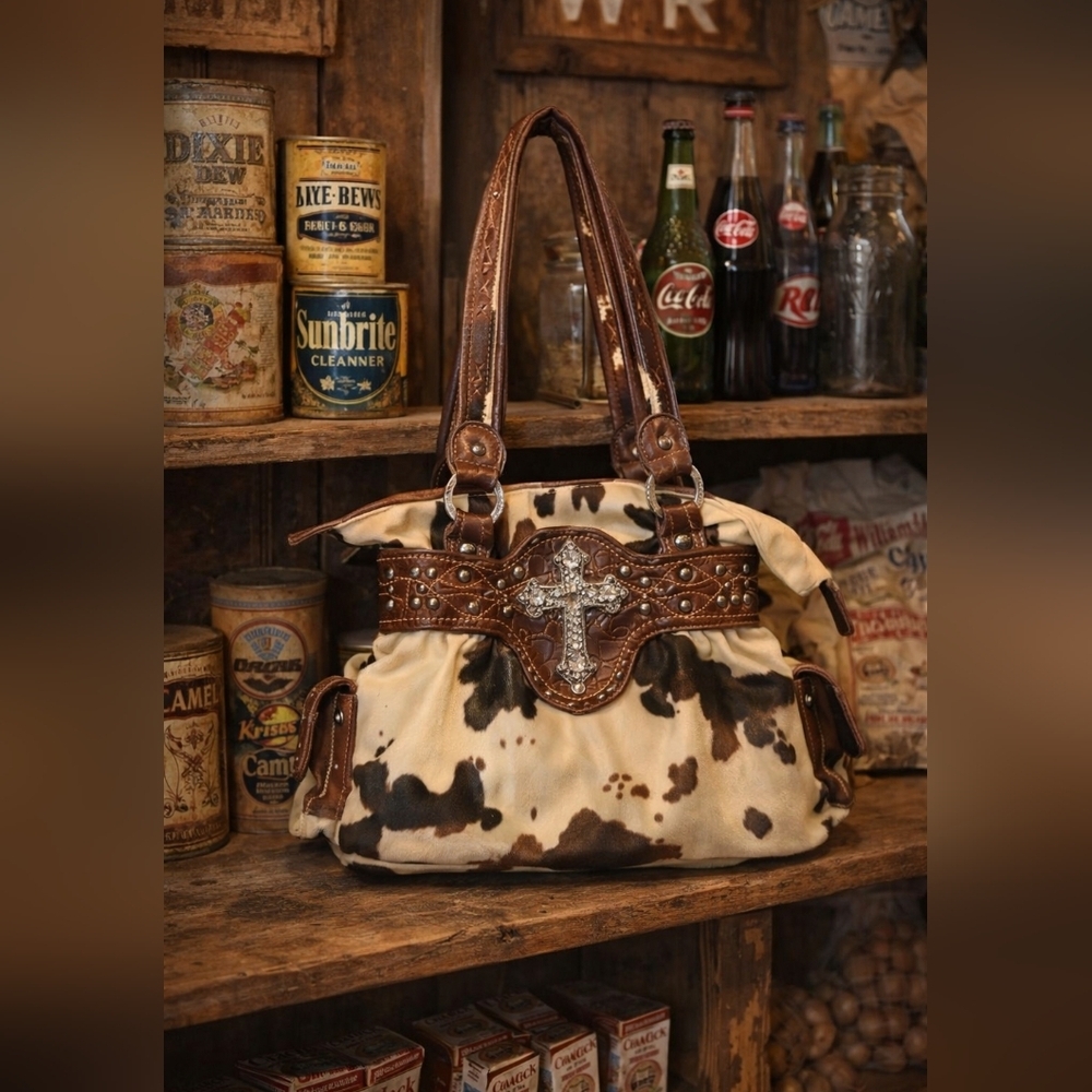 Country Road western Style Cross Embellished Handbag